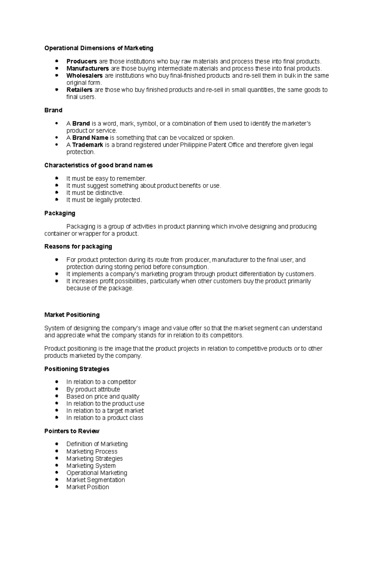 Pointers-to-Review - I showed you my notes... - Operational Dimensions ...