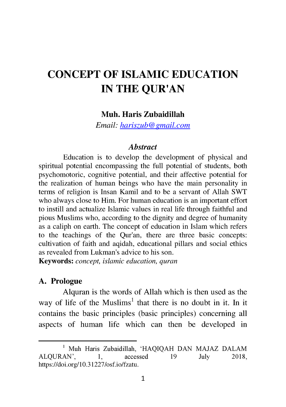 islamic essay topics in english