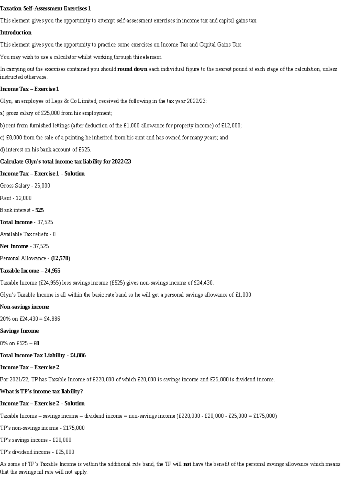 taxation-self-assessment-exercises-part-1-taxation-self-assessment