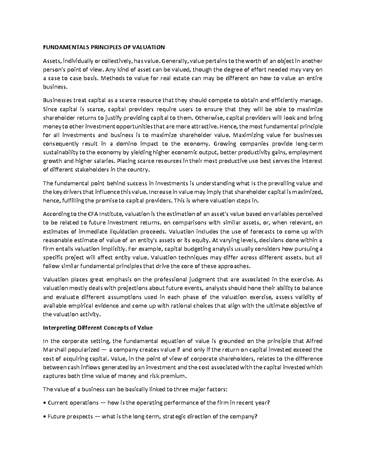 The Fundamentals Of Asset Valuation Explained