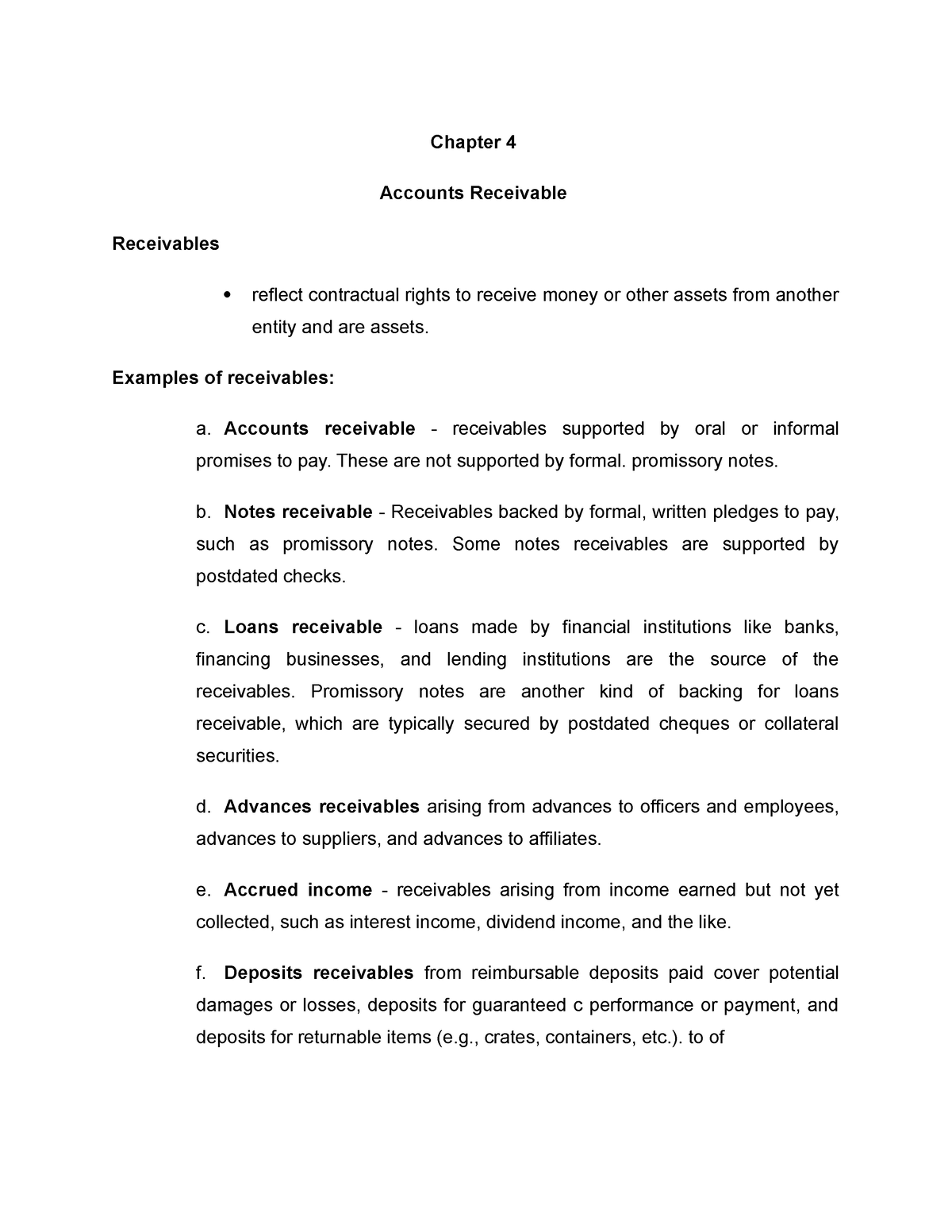 Chapter 4 Accounts Receivable - Chapter 4 Accounts Receivable ...