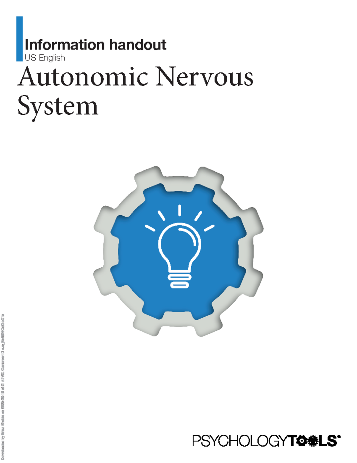 Central Nervous System - Information handout US English Autonomic ...