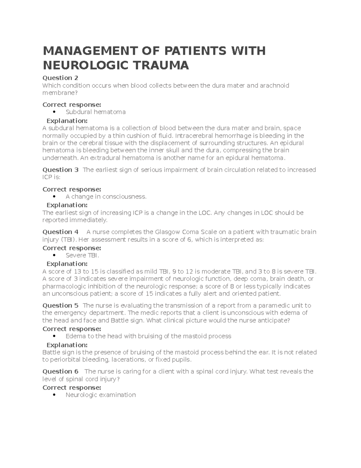 Chapter 63 Management Of Patients With Neurologic Trauma Prepu ML 7 ...