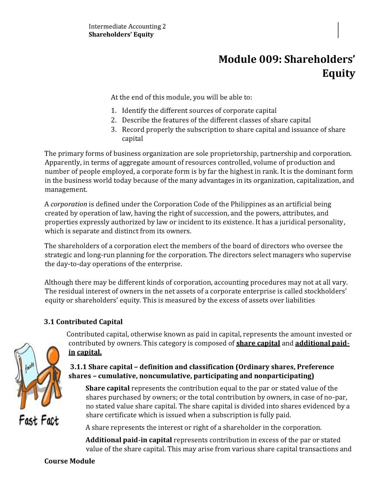 Week 6 - Module 009 Shareholders Equity - Intermediate Accounting 2 ...