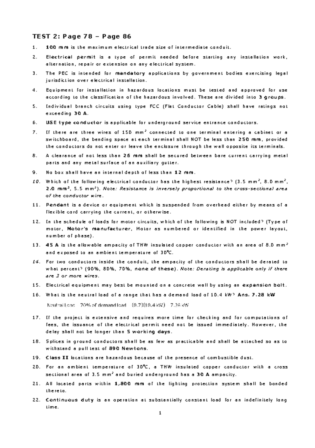 Reviewer for RME-PEC Exam - TEST 2: Page 78 – Page 86 100 mm is the ...