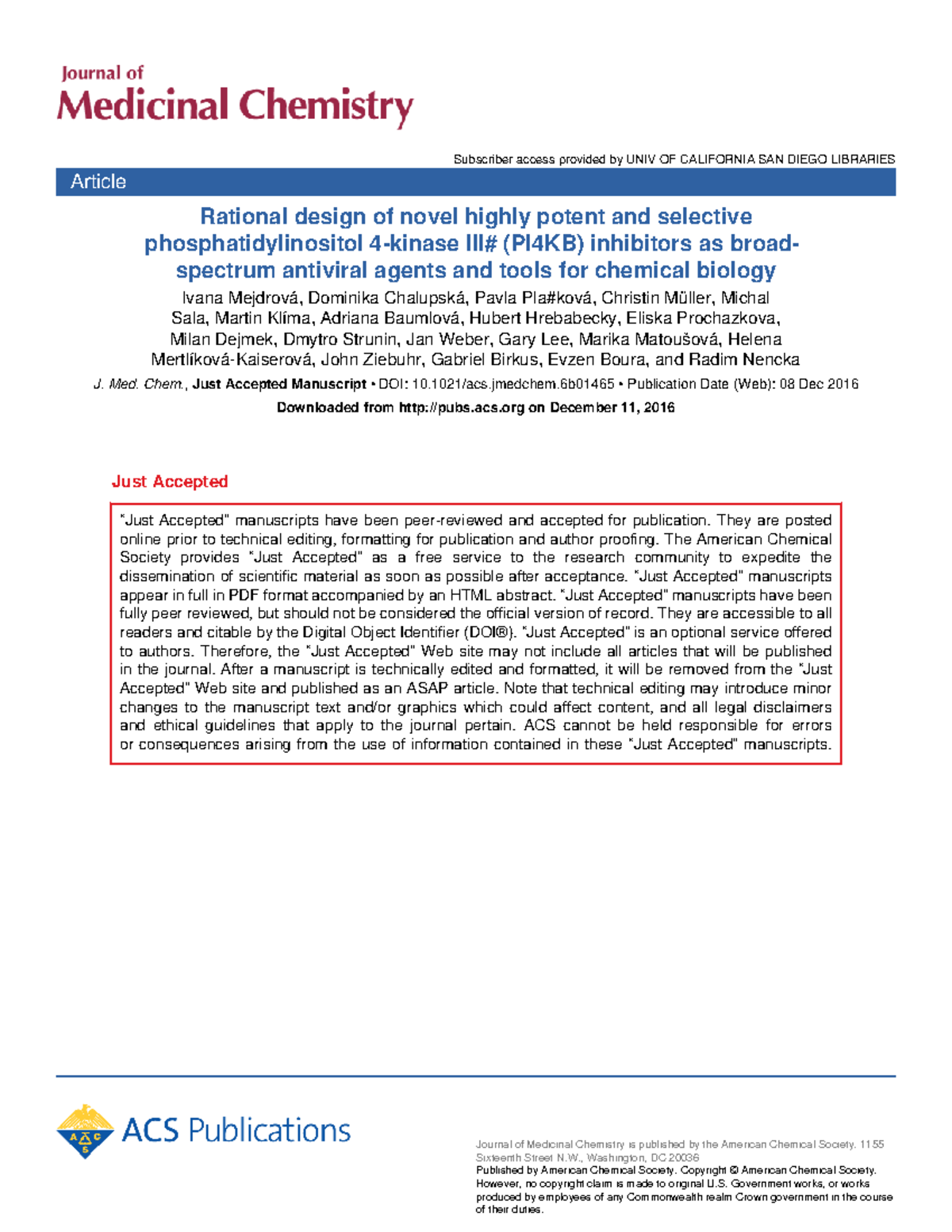 Rational Design of Novel Highly Potent and Selective ...