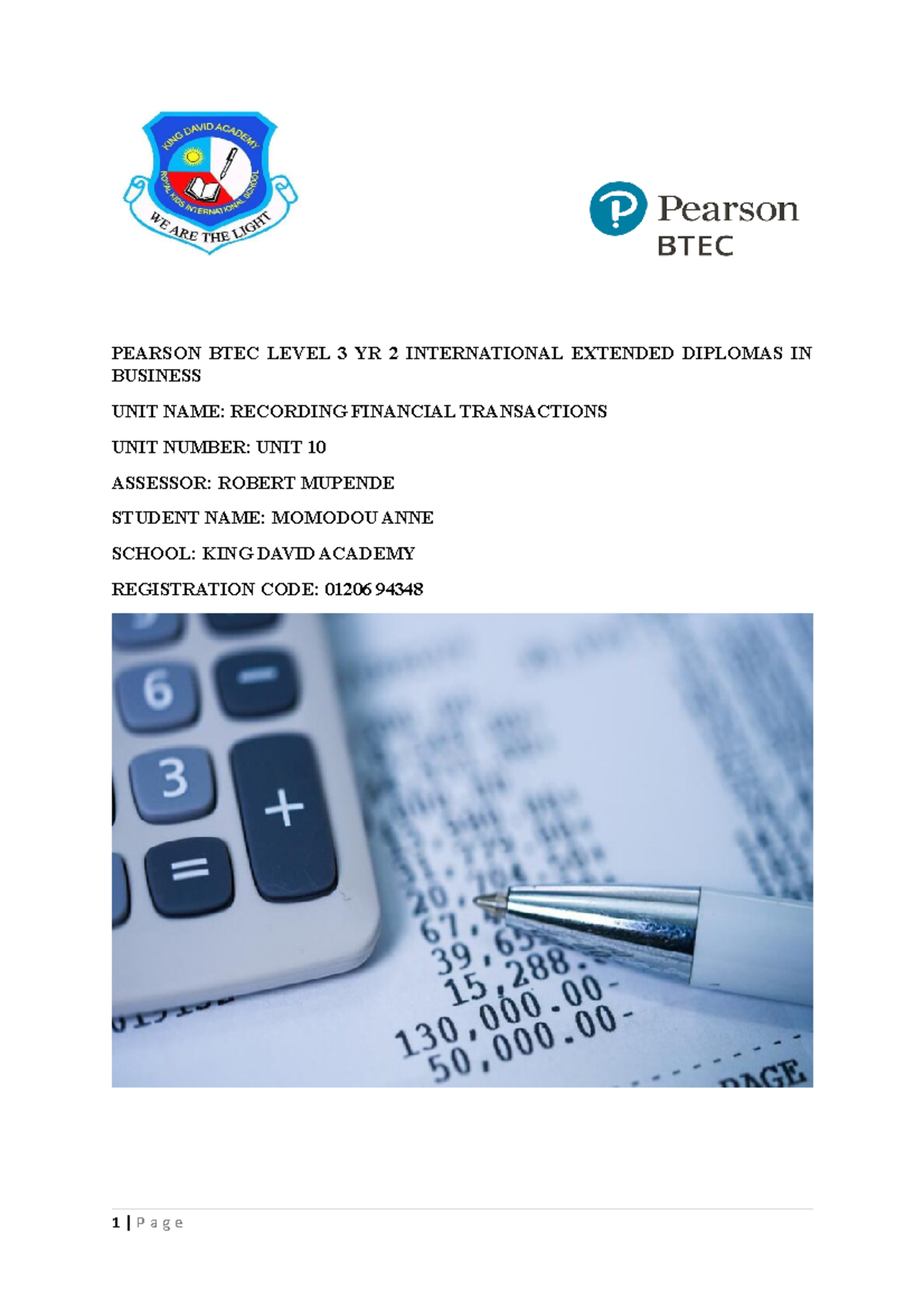 Final RFT (ANNE) - good - PEARSON BTEC LEVEL 3 YR 2 INTERNATIONAL ...