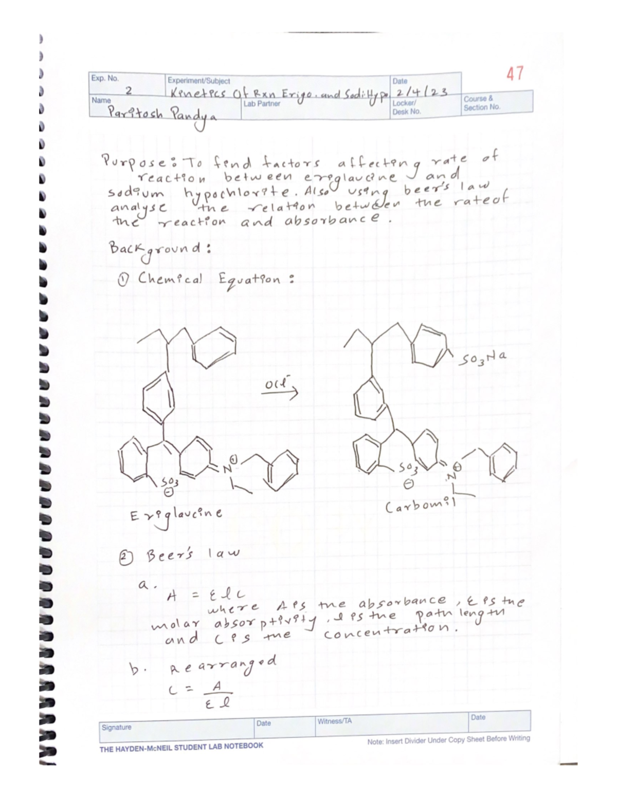 Pre Lab Activity 2 - CHEM 104 - Studocu