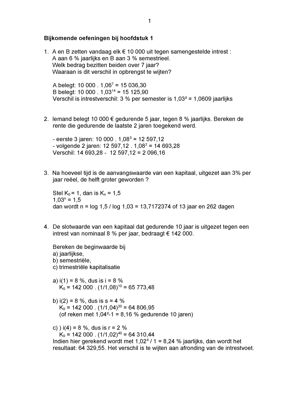 Deel 1 -Bijkomende Oefeningen - Oplossing - Bijkomende Oefeningen Bij ...