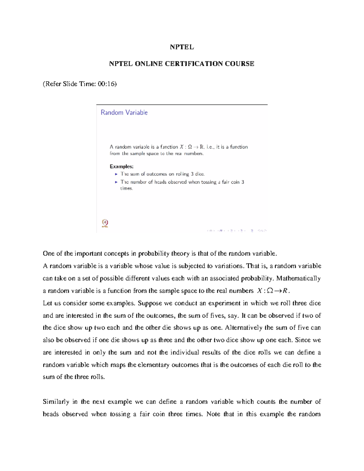 Lec6 - Machine Learning - NPTEL NPTEL ONLINE CERTIFICATION COURSE ...