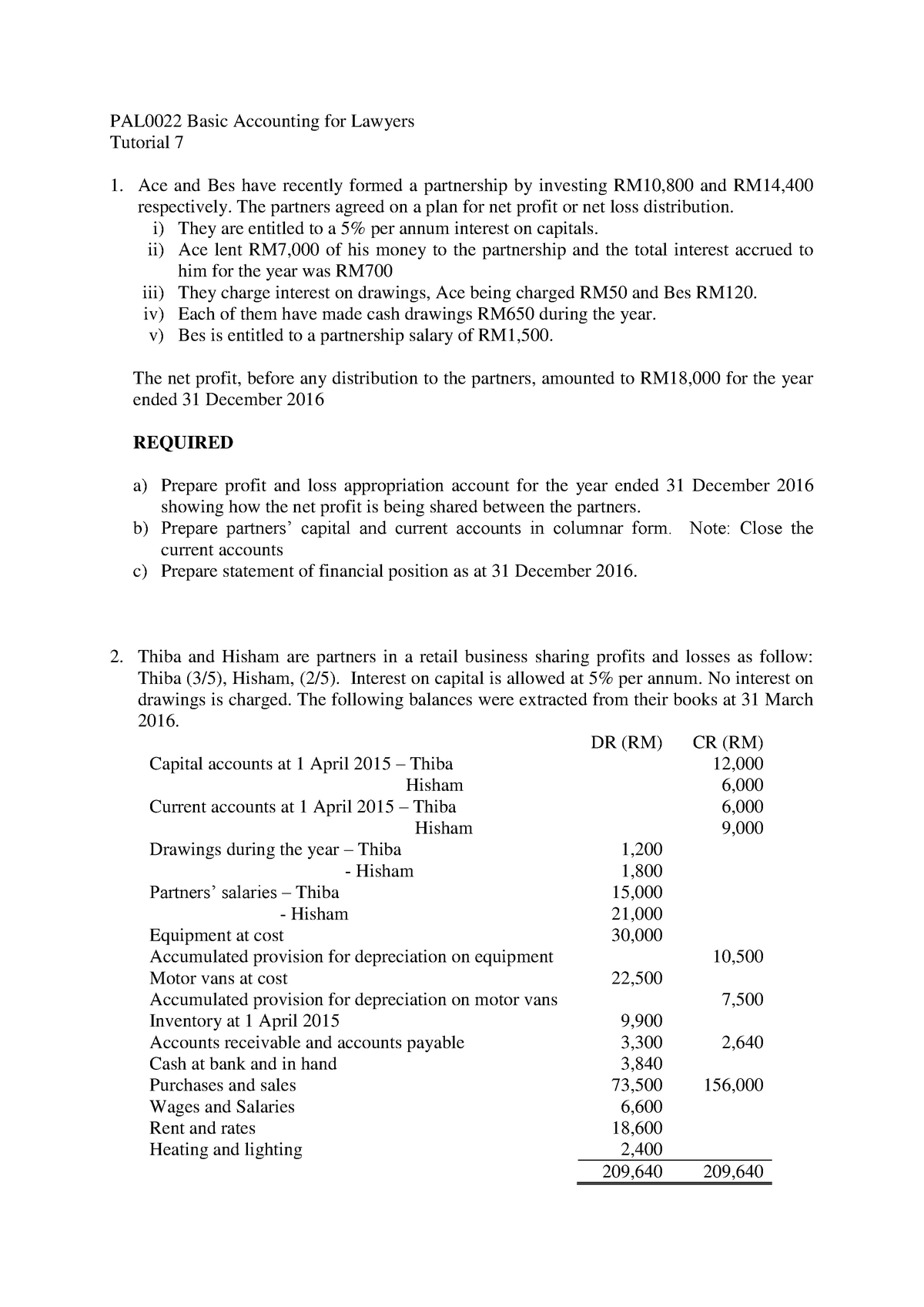 312251 PAL0022 T7 - Tutorial - PAL0022 Basic Accounting for Lawyers ...