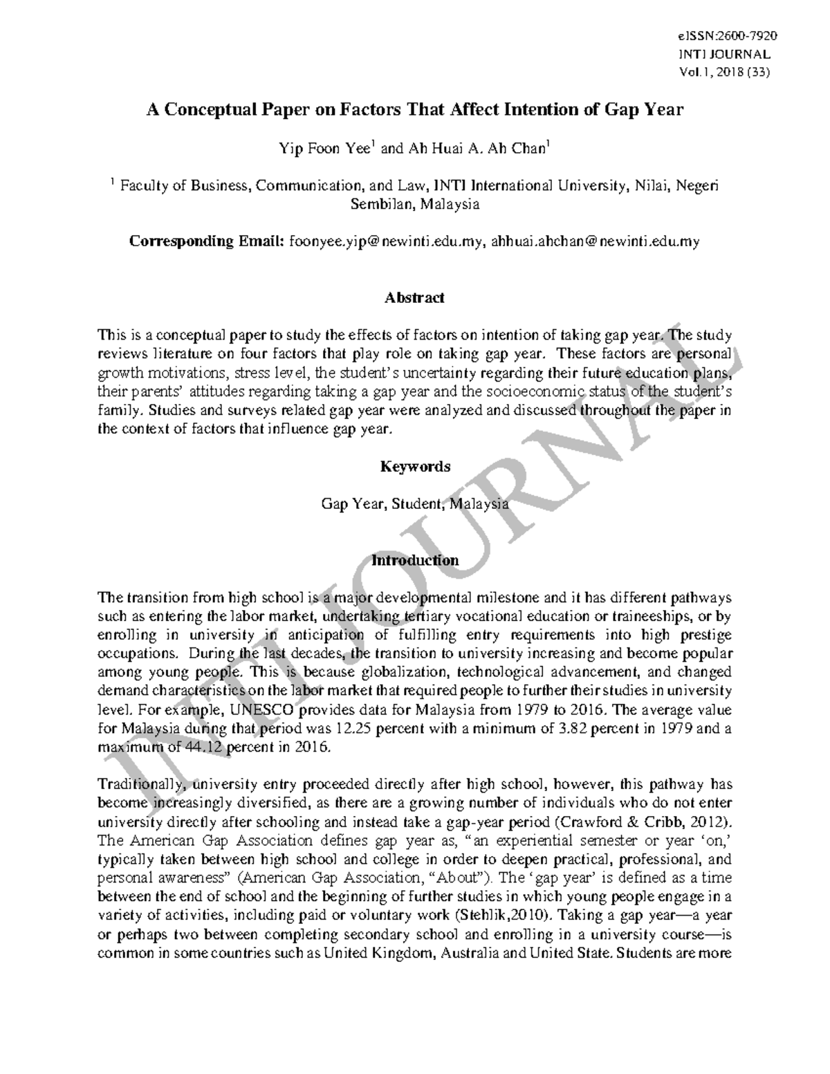 V1 2018 33 Essay INTI JOURNAL Vol 2018 33 A Conceptual Paper v1-2018-33-essay-inti-journal-vol-2018-33-a-conceptual-paper
