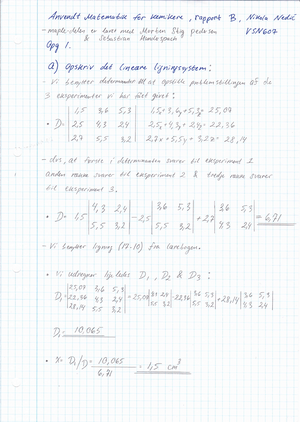 Anvvendt Matematik Rapport B - Anvendt Matematik For Kemikere Rapport B ...