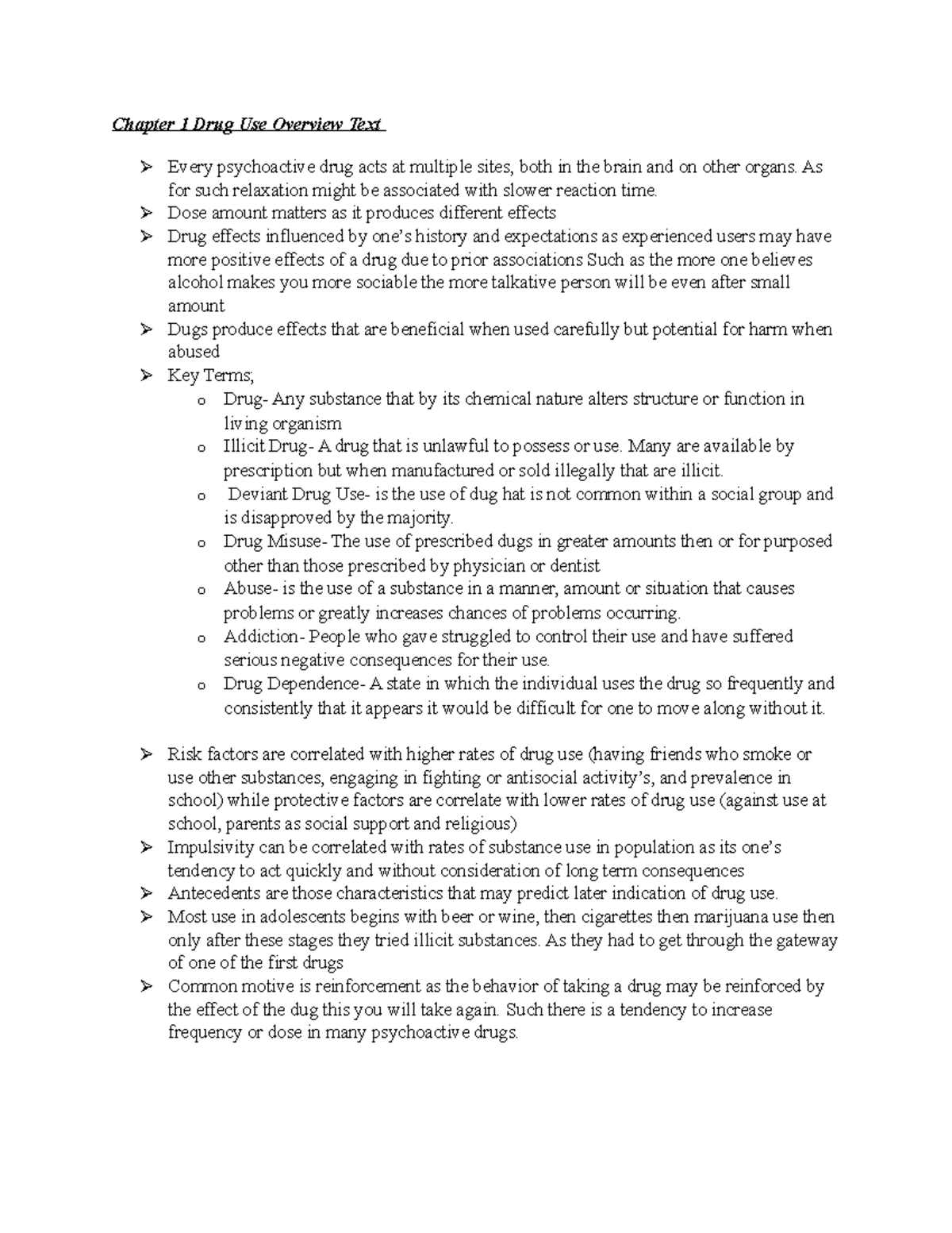 Chapter 1 Drug Use Overview Text - As for such relaxation might be ...