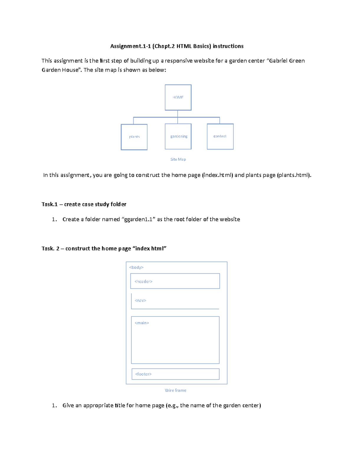 A1-1.instructions - assignment - Assignment-1 (Chapt HTML Basics ...