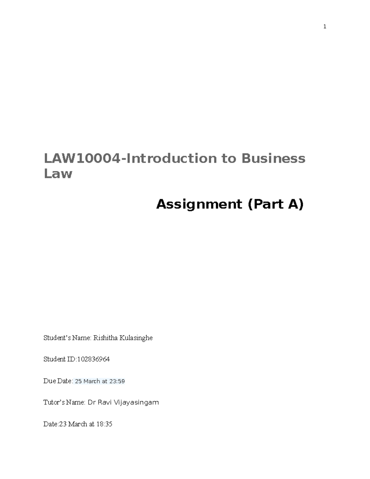 assignment business law uum