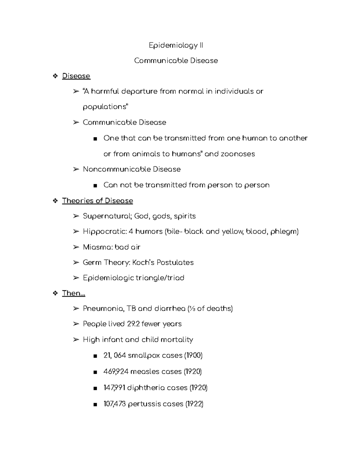 Epidemiology Communicable Disease - .. Pneumonia, TB and diarrhea (⅓ of ...