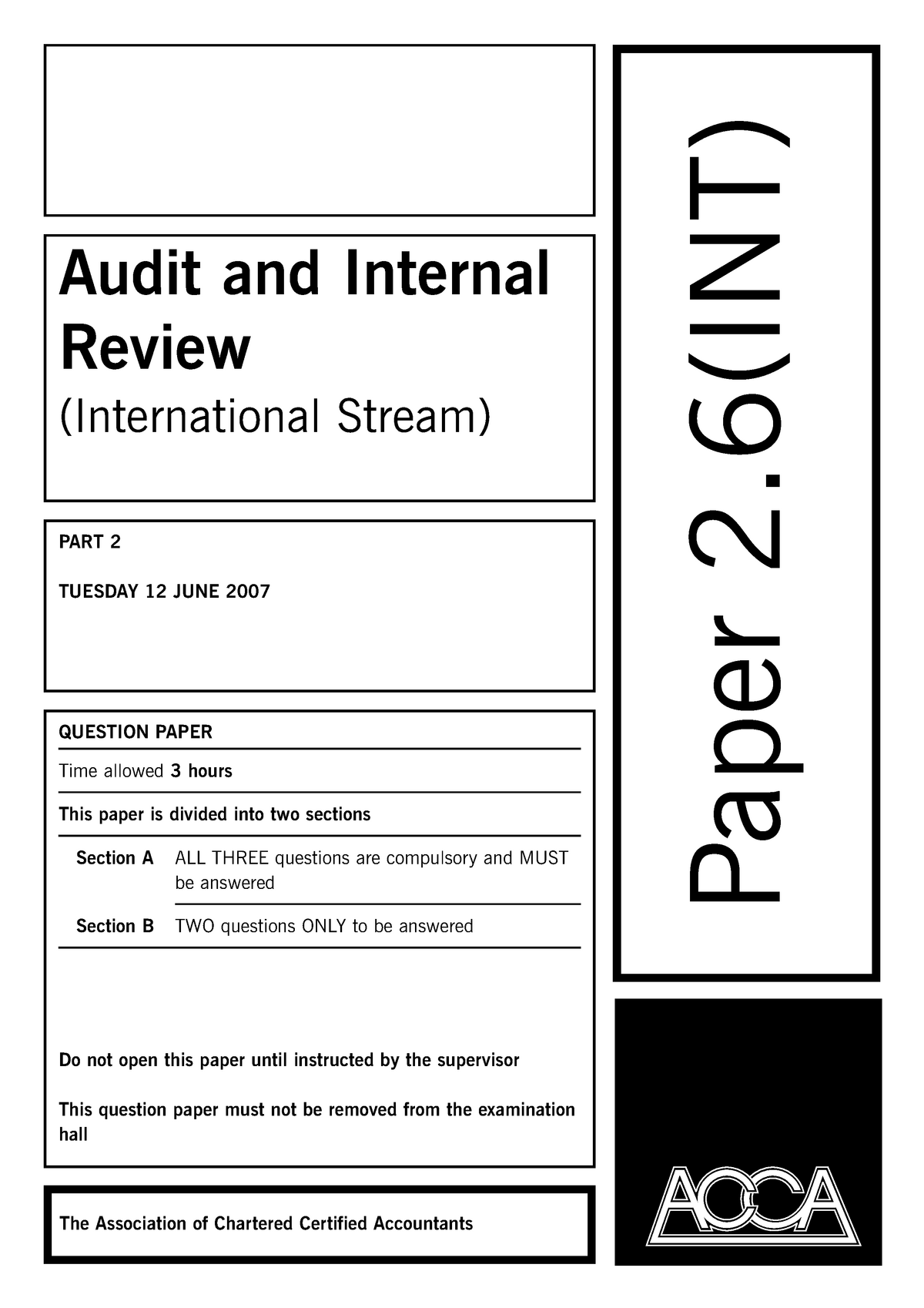 ACCA Noter Answer Paper F8 2-6int 2007 jun q - Audit and Internal ...