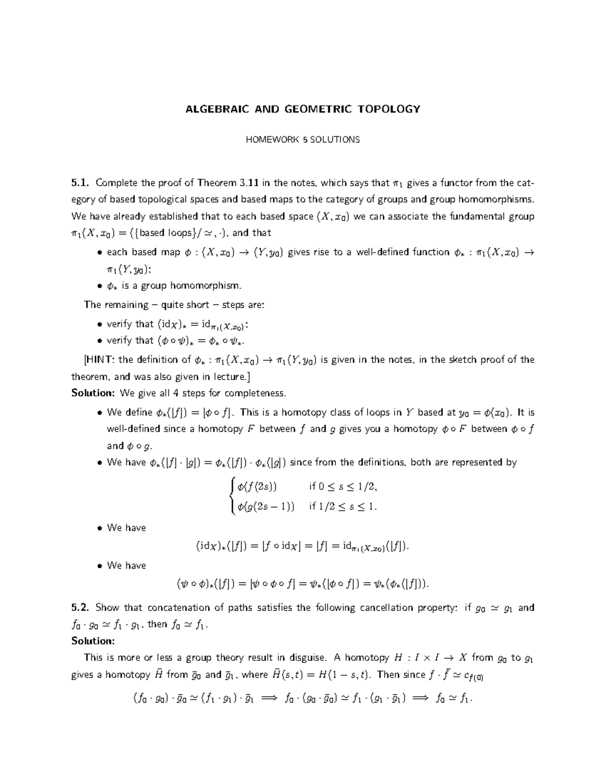 HW5-sol - Detailed solution of Home-work 5 - ALGEBRAIC AND GEOMETRIC ...