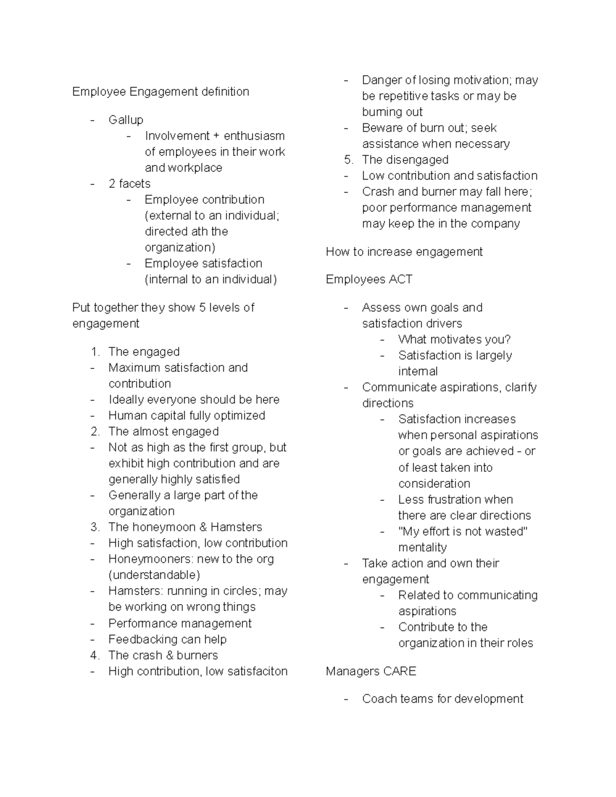 Module 5 - Employee Engagement definition - Gallup - Involvement ...