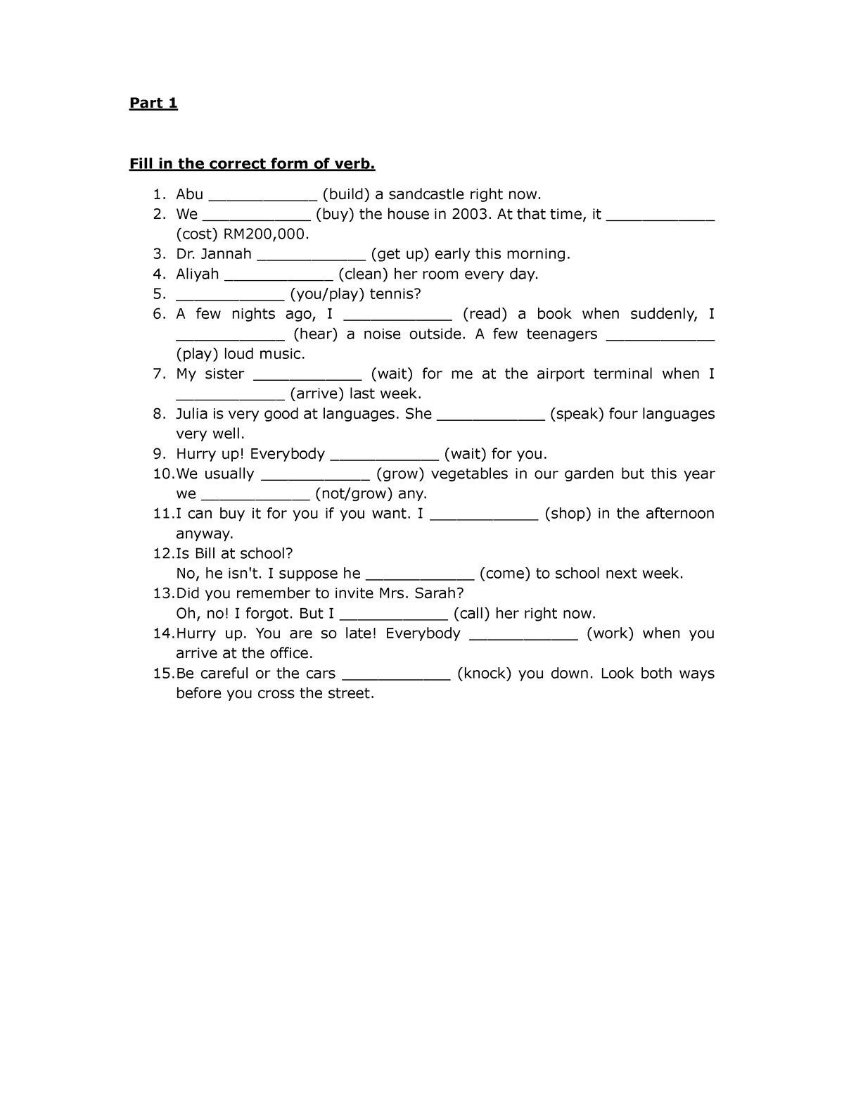 review-simple-and-continuous-tenses-part-1-fill-in-the-correct-form