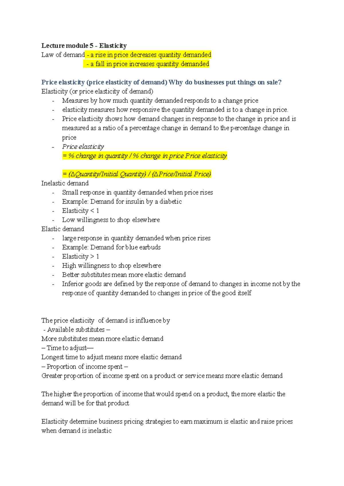 AP ECON 1000 LM 5 - Lecture notes from LM 5 that will help with ...