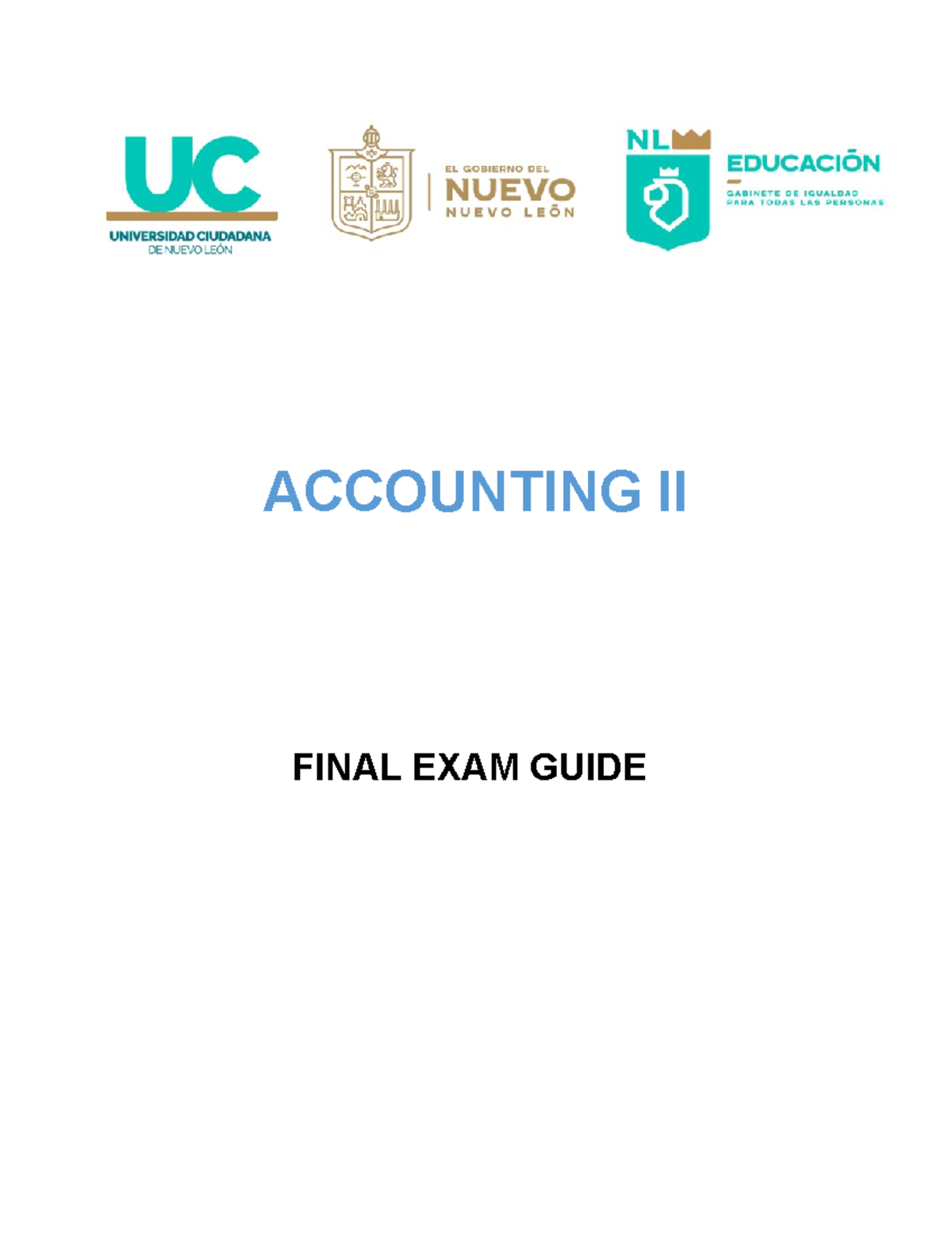 Contabilidad Ii Final Exam Accounting Ii Final Exam Guide What Is The