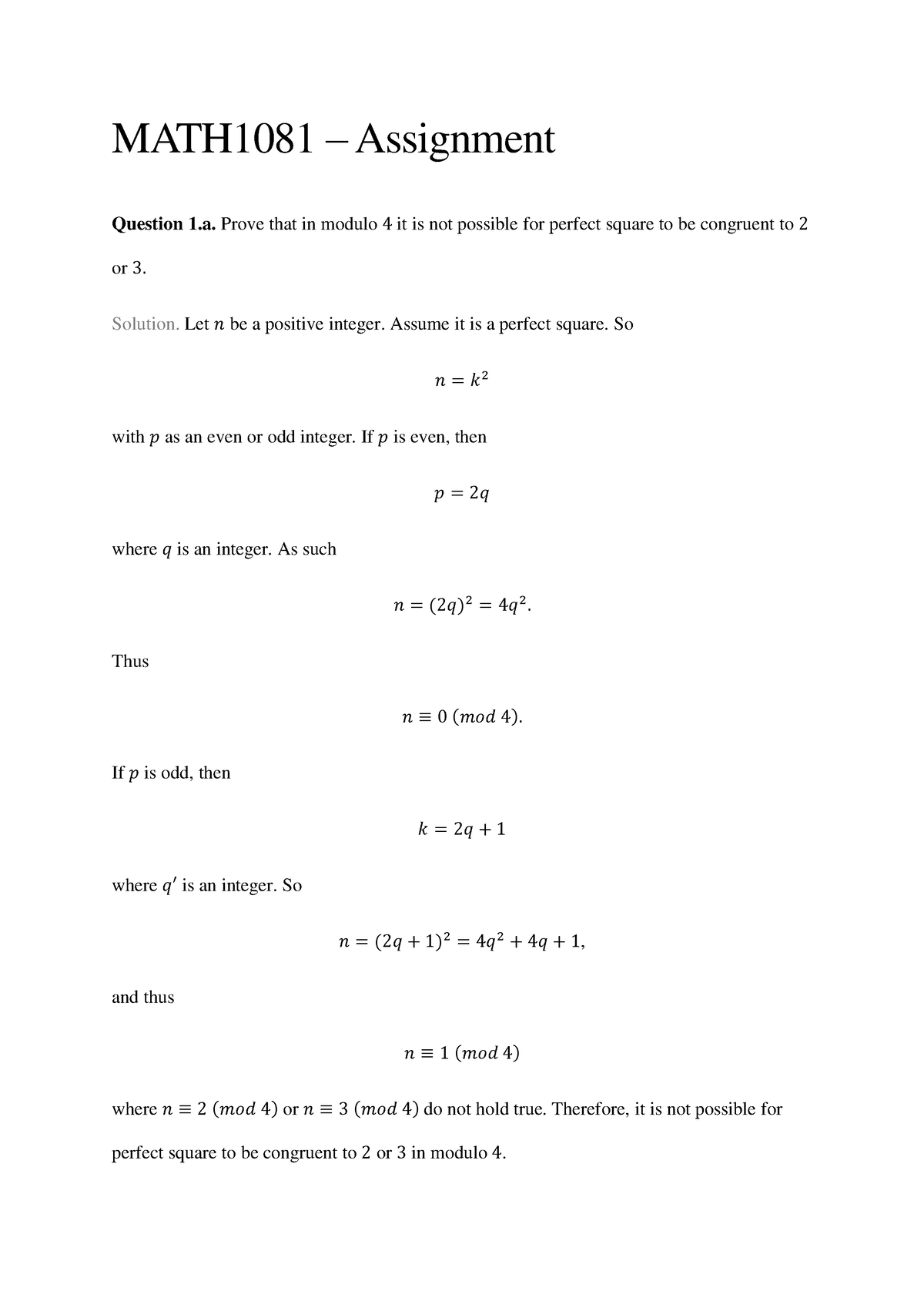 math1081 assignment