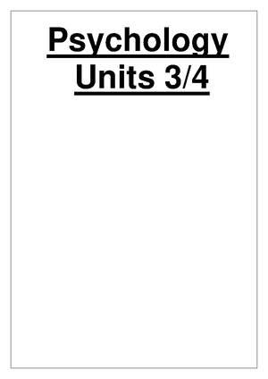 Unit 3 Psychology Notes - Unit 3 Psychology Notes Area of Study 1: The ...