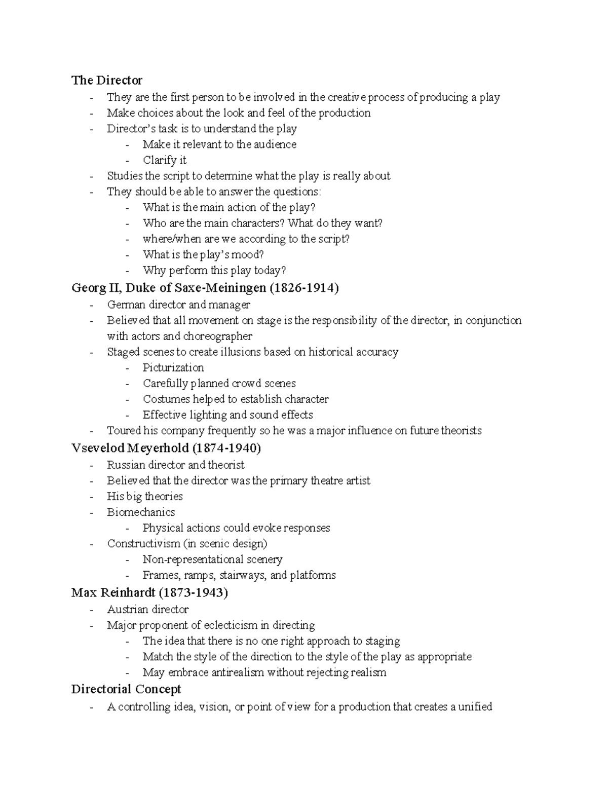 Lecture Notes 13 - The Director They are the first person to be ...