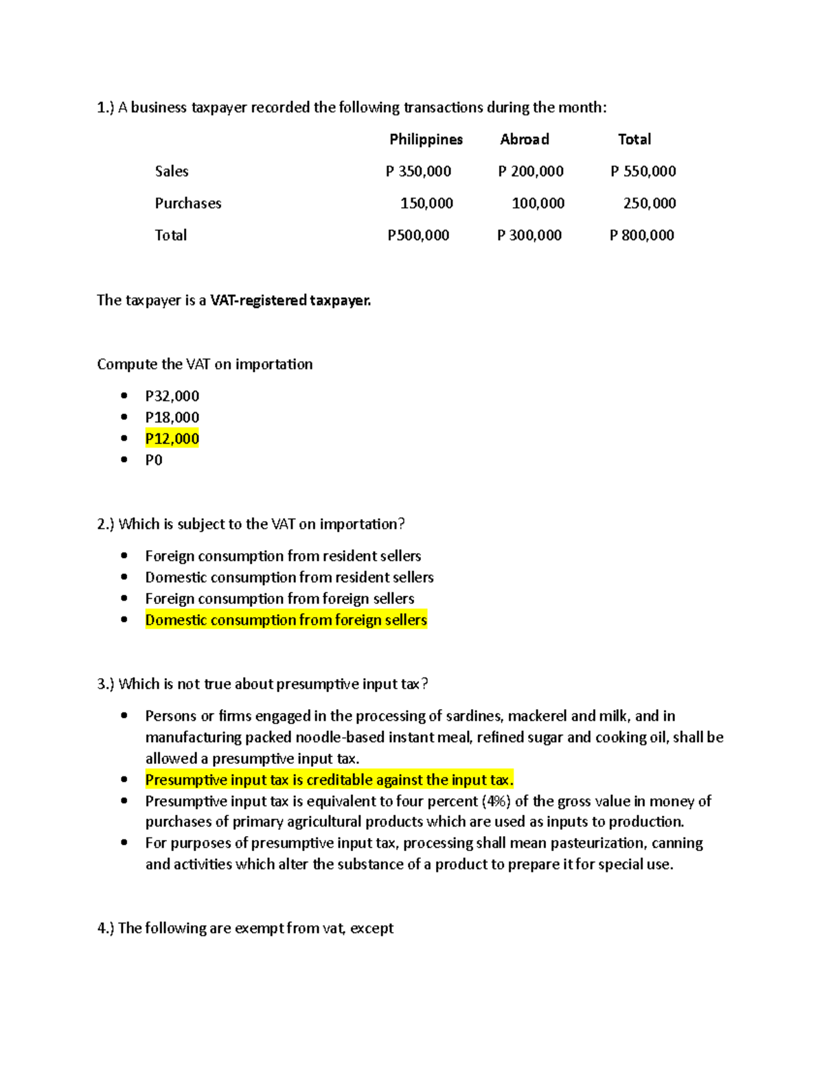 tax2-quiz2-finals-vat-1-a-business-taxpayer-recorded-the