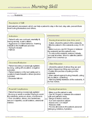 Anticoagulants ati ACTIVE LEARNING TEMPLATES Medication STUDENT