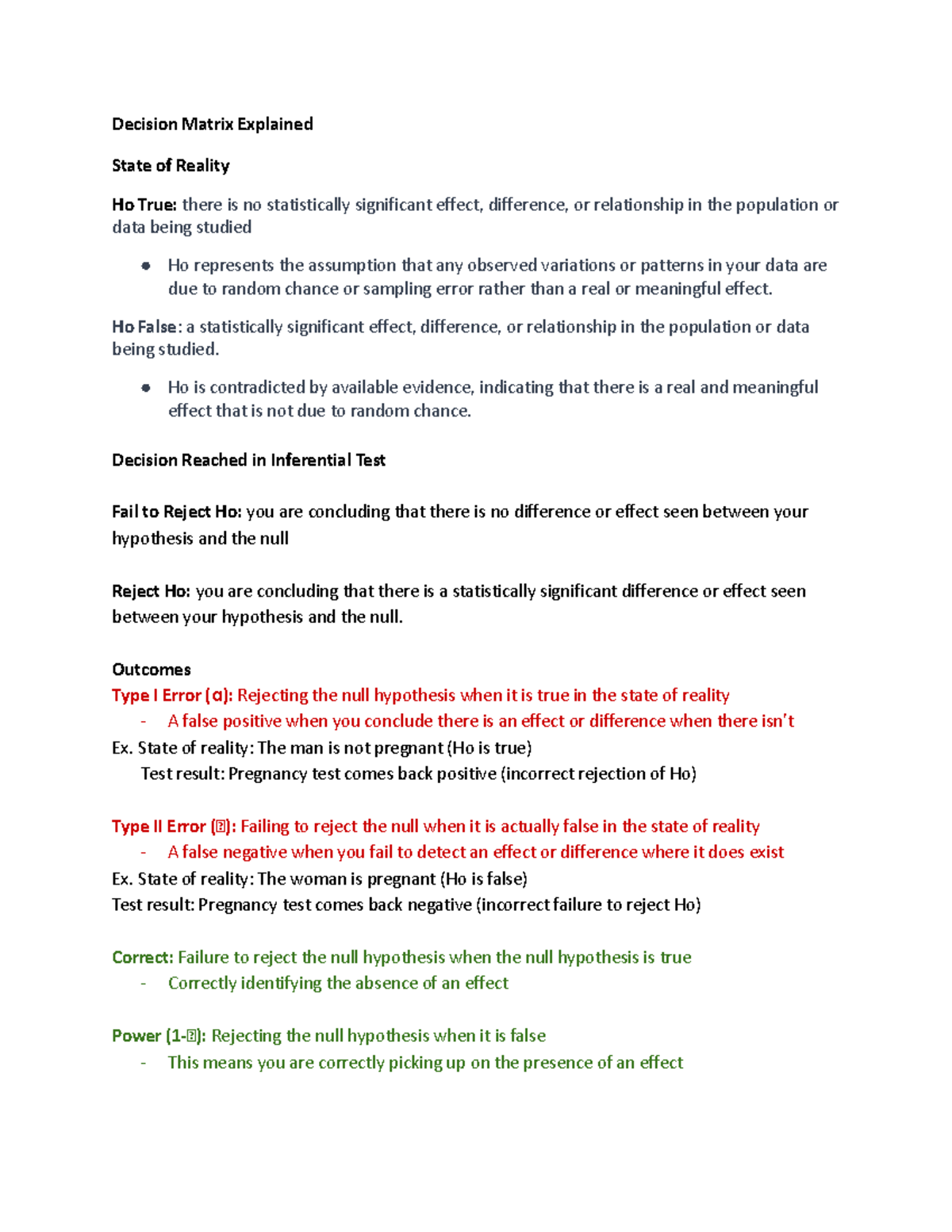 Untitled document - Hypothesis - Decision Matrix Explained State of ...