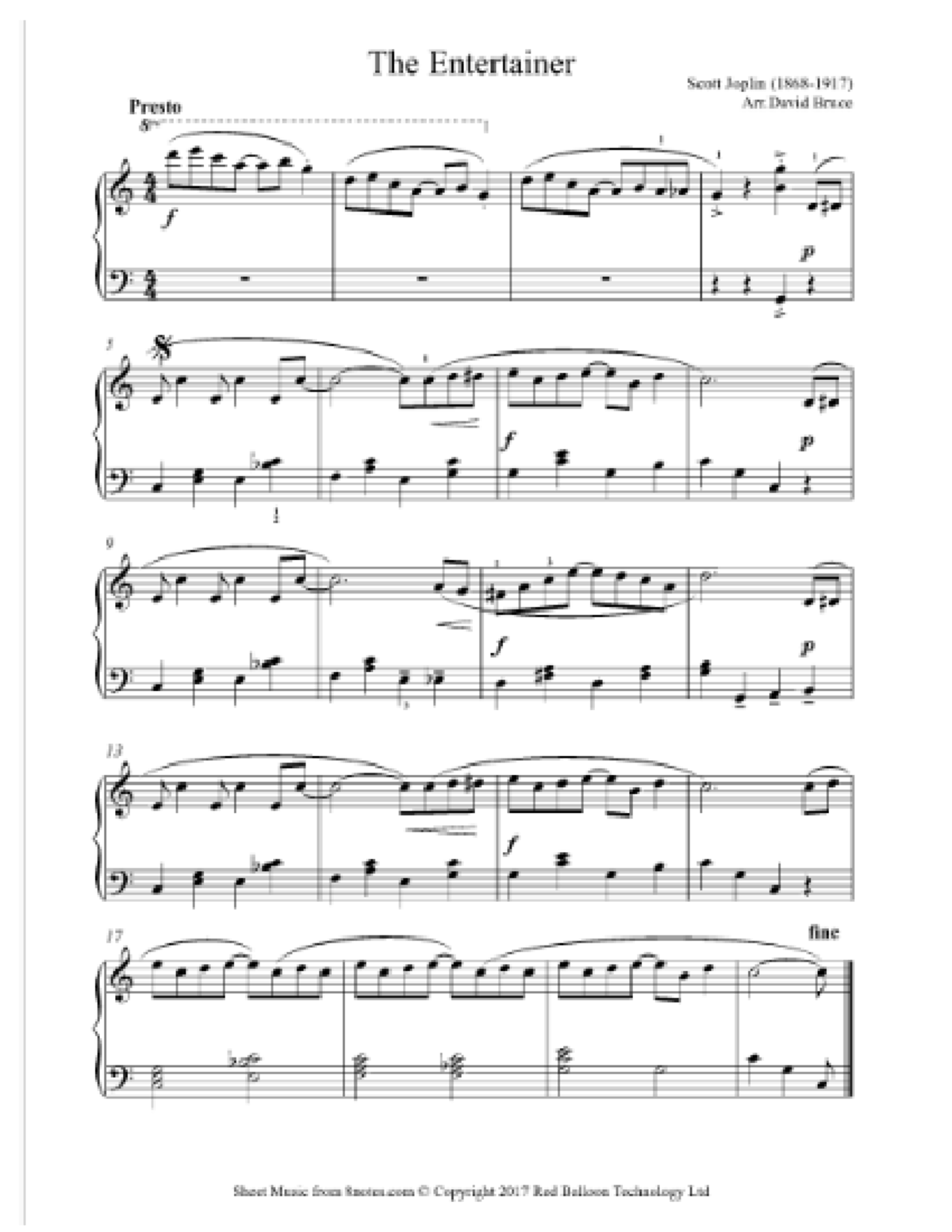 Entertainer - Piano piece - General Music Material - The Entertainer ...