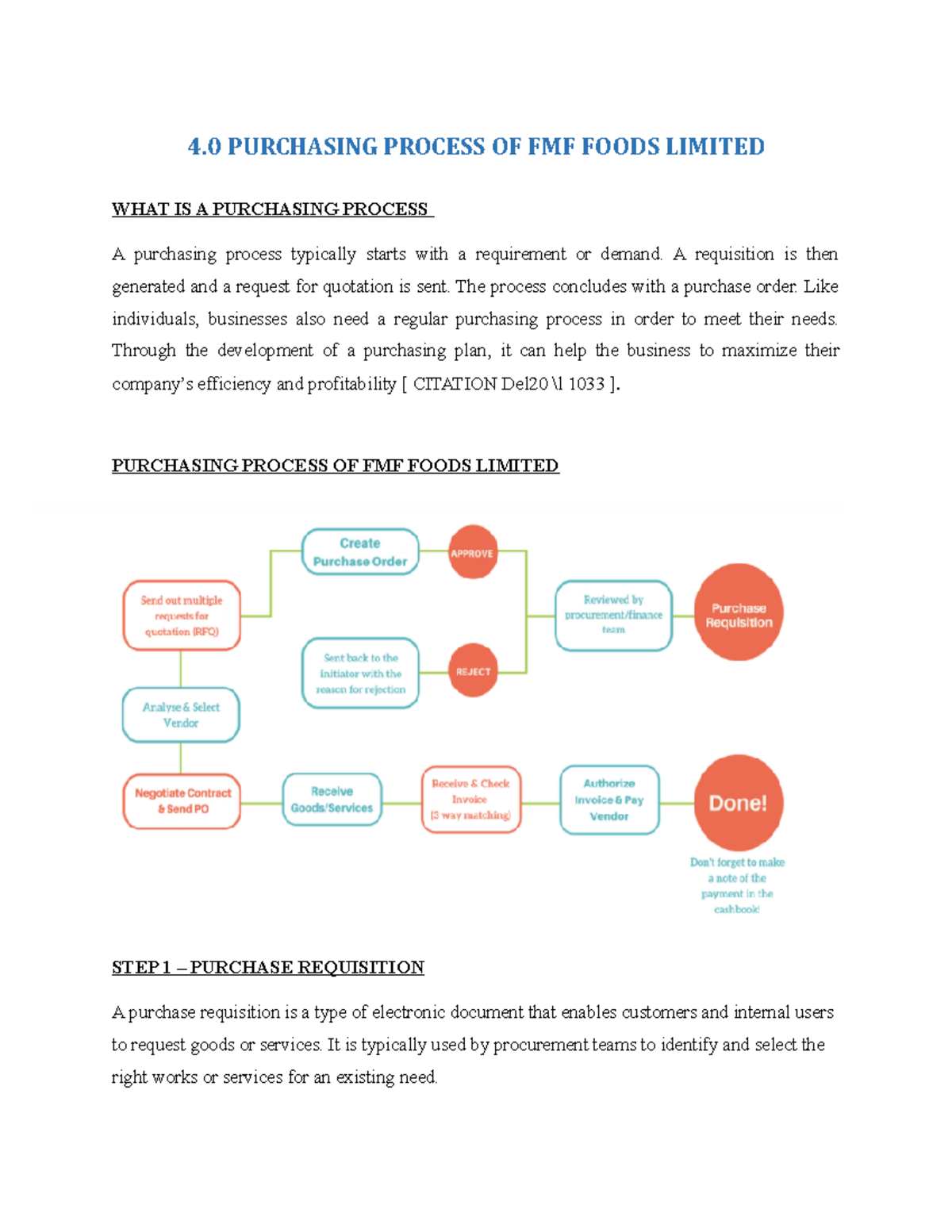 Case study of Fmf: The Purchasing Process of FMF - 4 PURCHASING PROCESS ...