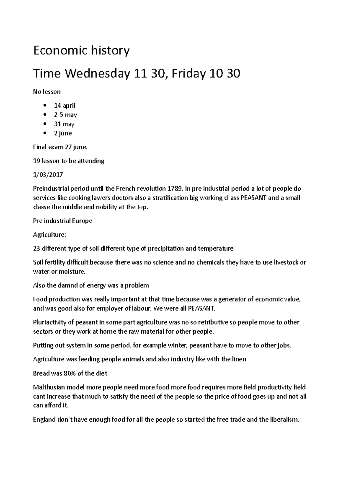 History of economics thoughtEconomic History Economic history Time