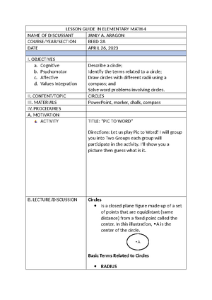 Q1 WS Mathematics 7 Lesson 4 Week 4 - Learning Activity Sheet for ...