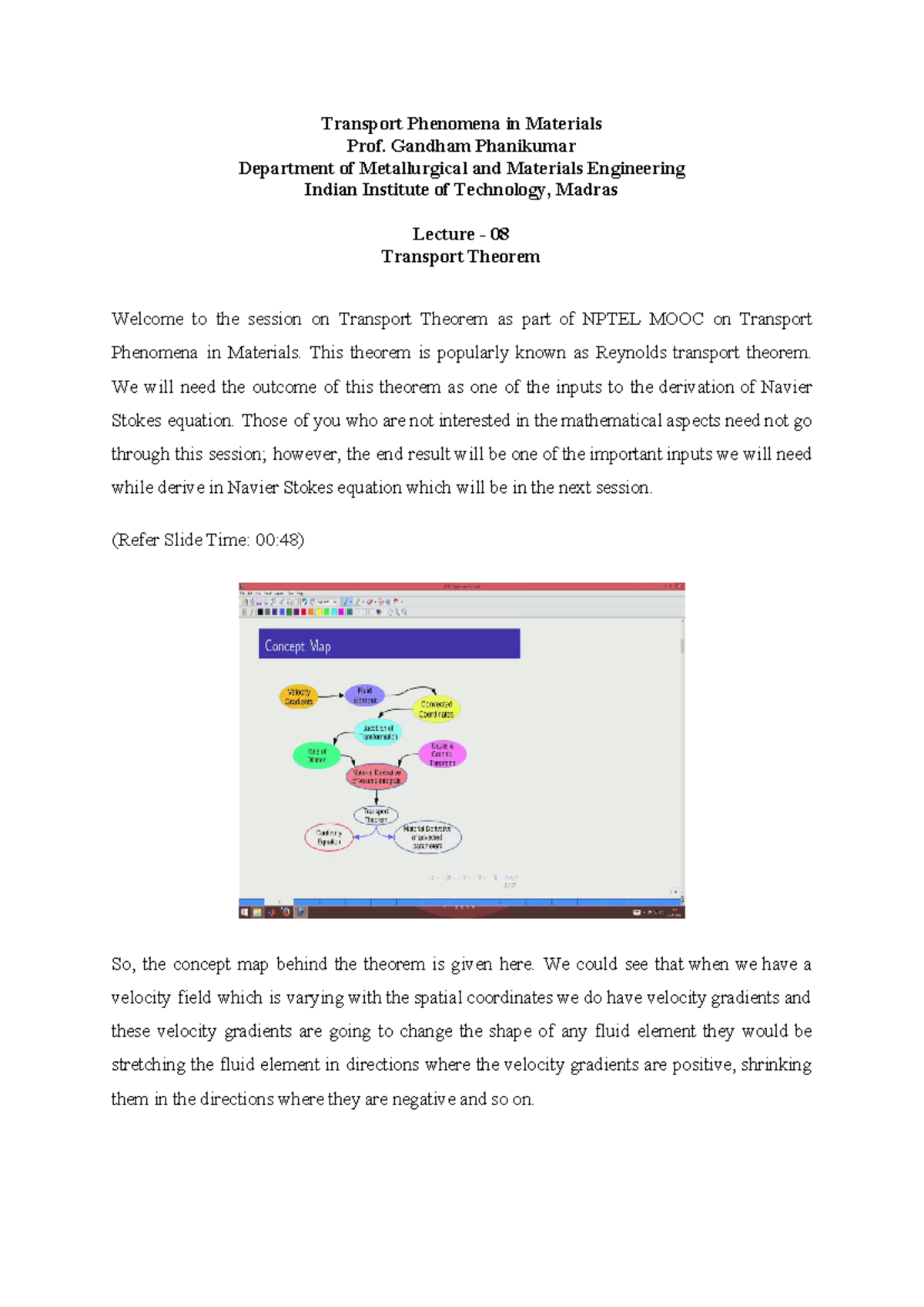 Lec8 - TP lecture Notes - Transport Phenomena in Materials Prof ...