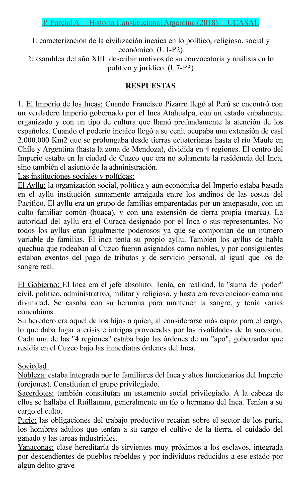 1º Parcial A, B, C - 1º Parcial A | Historia Constitucional Argentina ...