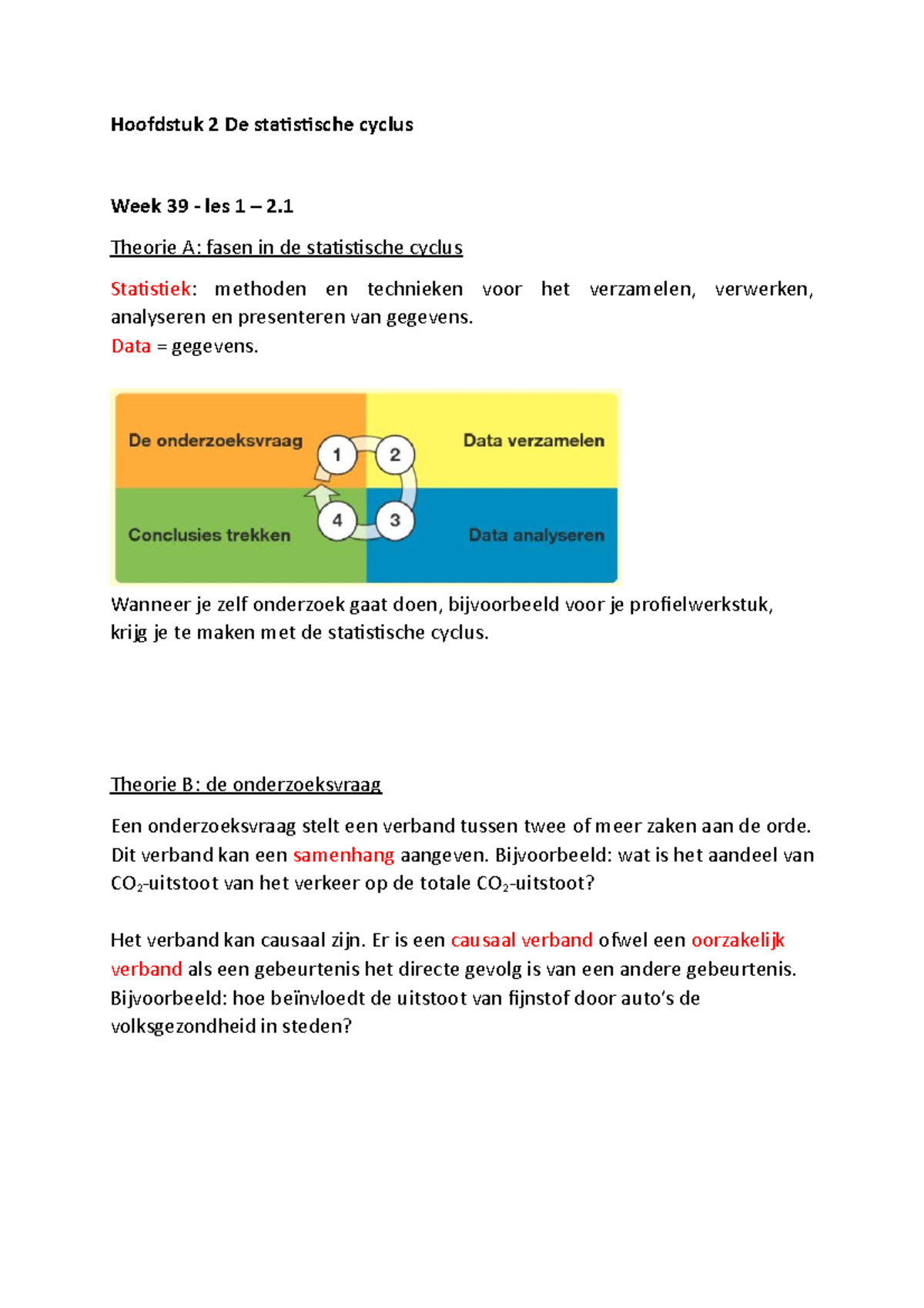 02 4Hwi A De Statistische Cyclus - Hoofdstuk 2 De Statistische Cyclus ...