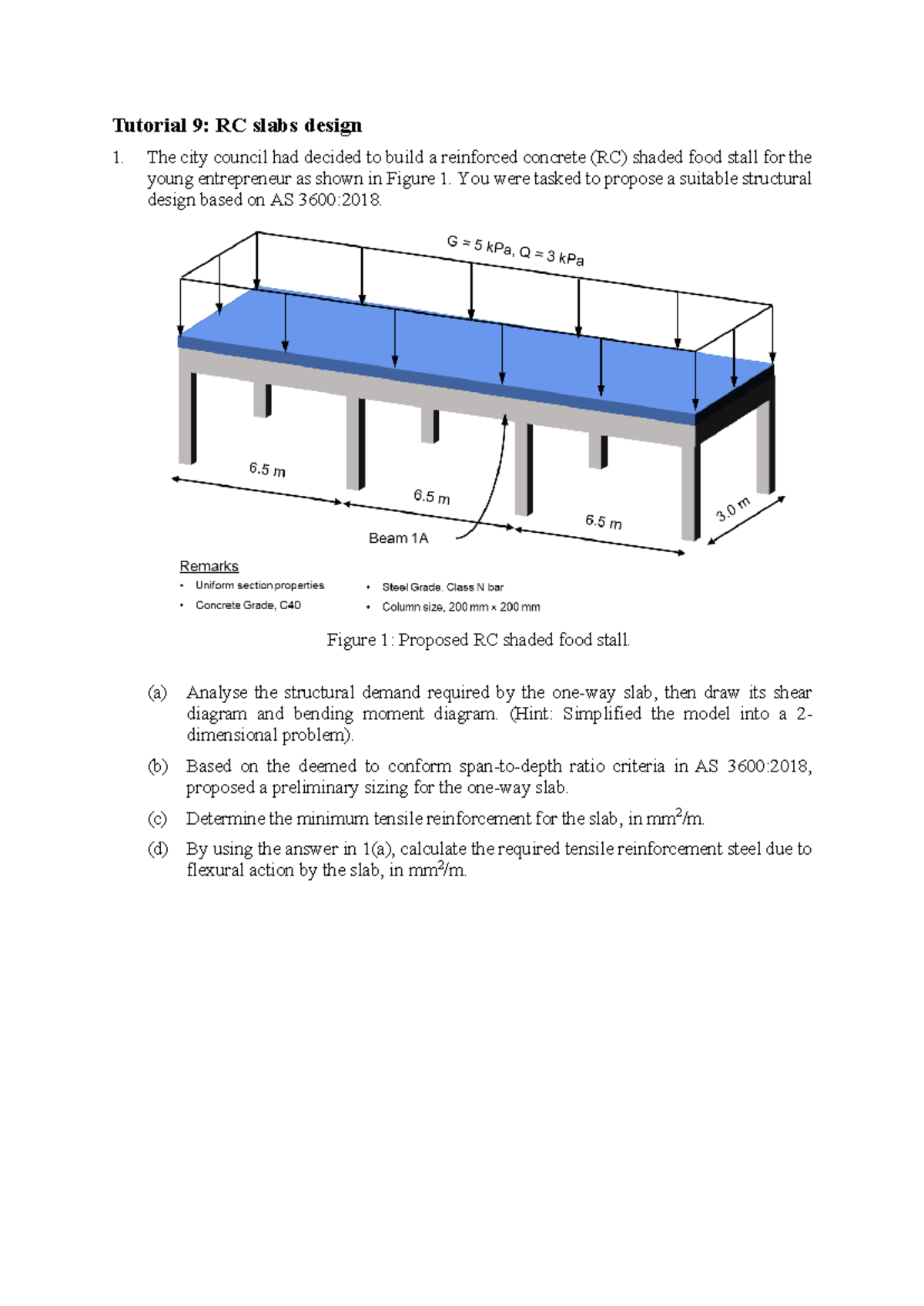 CVE2000 3 Tutorial 09 - Tutorial 9: RC slabs design The city council ...