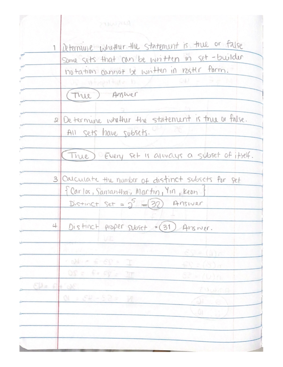 Or false - homework answer - MAT 1100 - Studocu