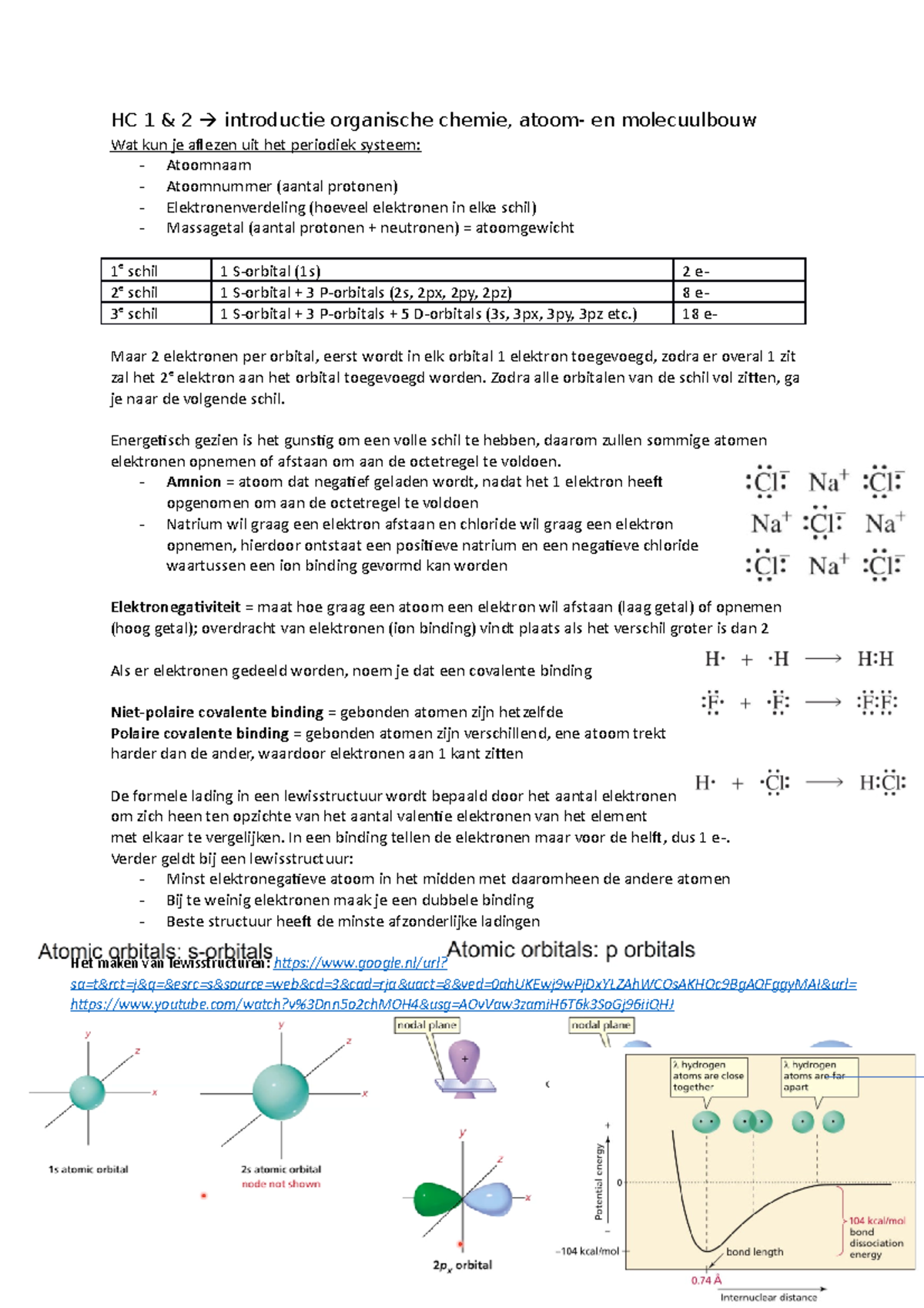 Hoorcollege Aantekeningen Organische Chemie - HC 1 & 2 Introductie ...