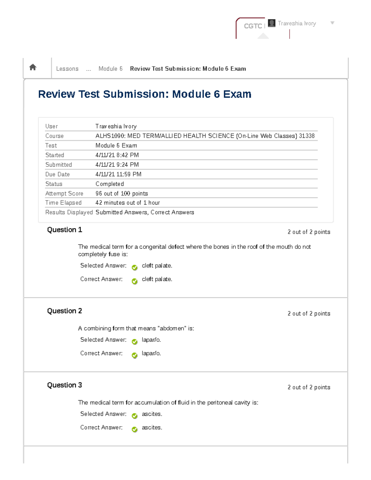 assignment module 6 review quiz