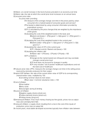 Chapter 9 unemployment - OBSERVATIONS ON INFLATION AND UNEMPLOYMENT ...