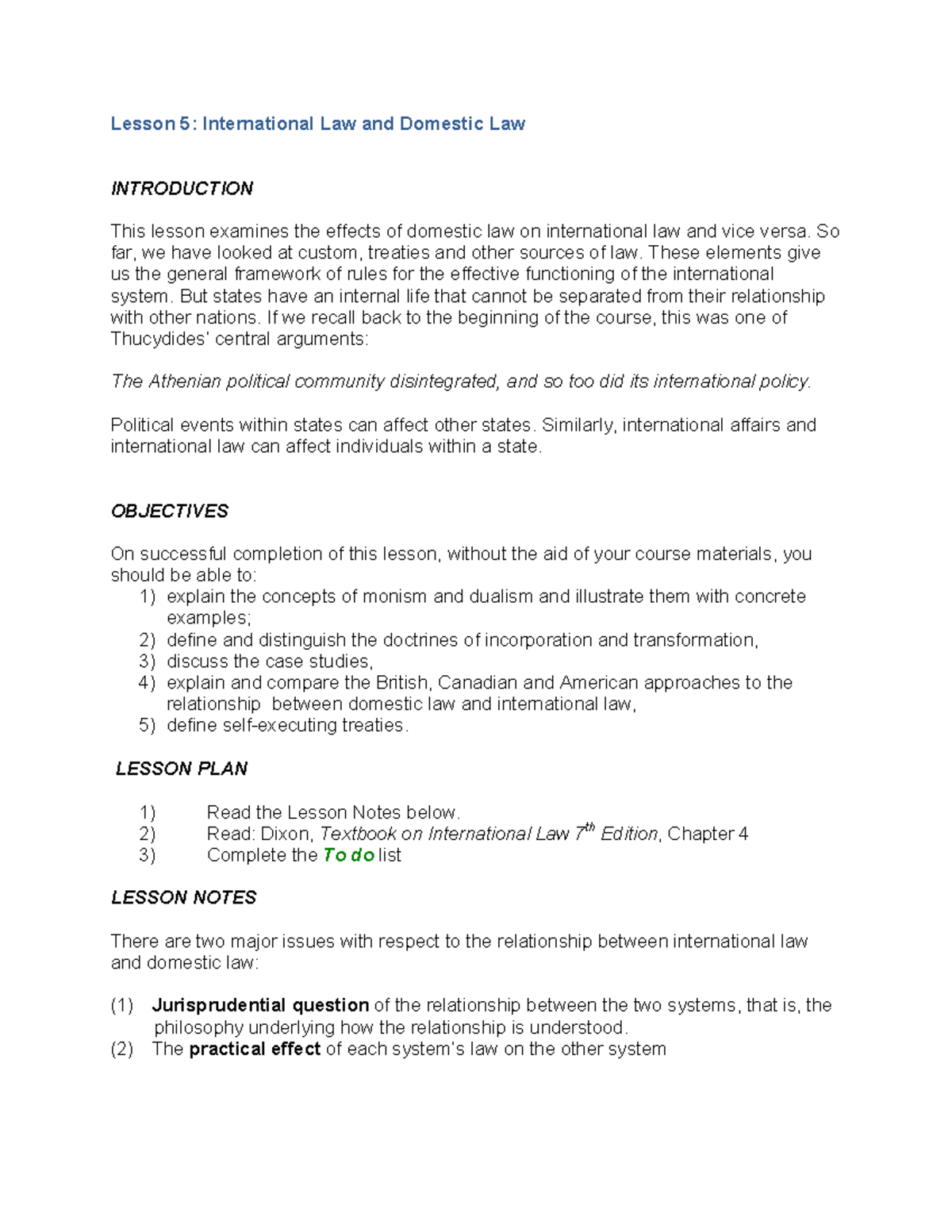 lesson-5-2018-class-notes-lesson-5-international-law-and-domestic