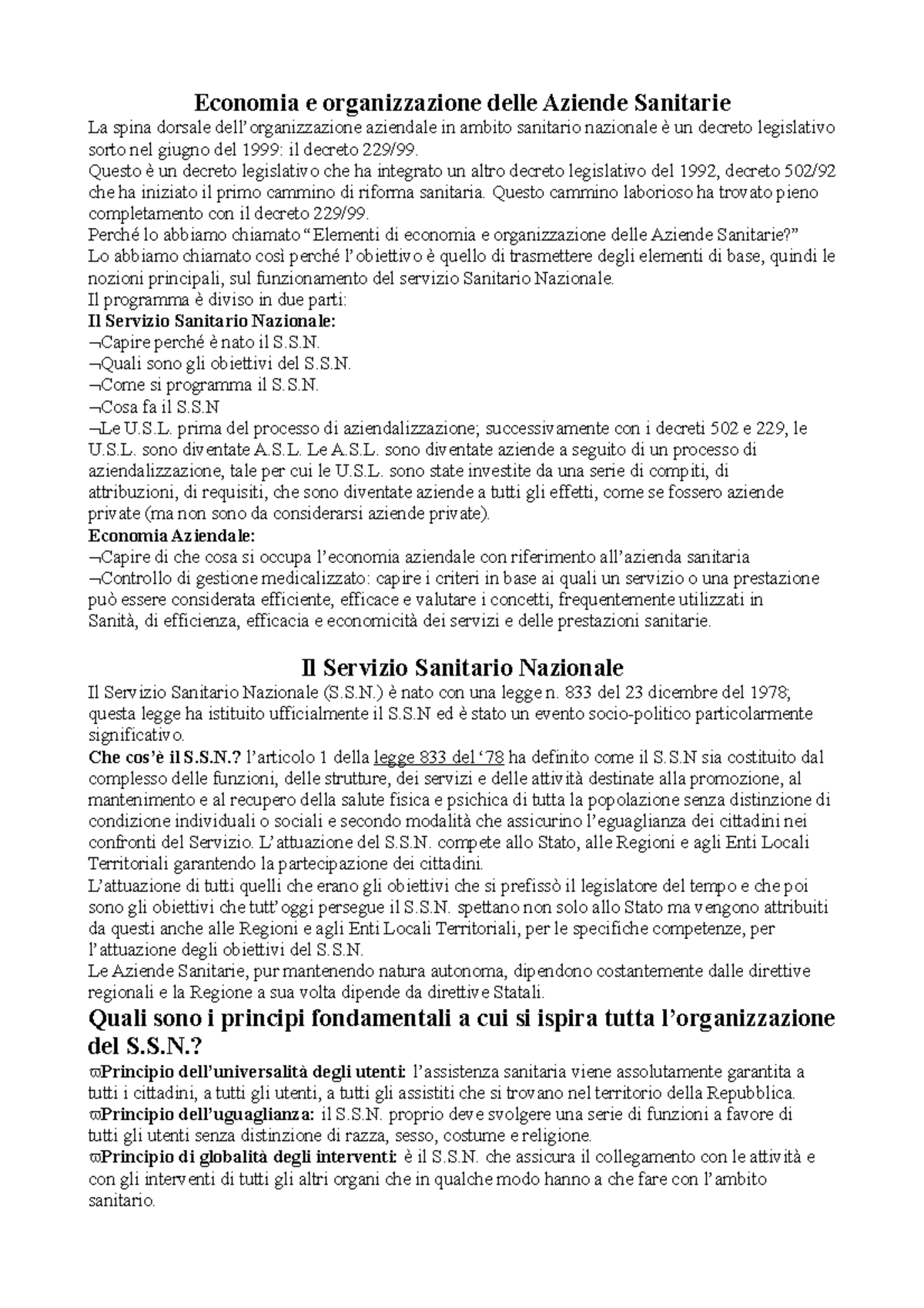 Contabilità - Economia E Organizzazione Delle Aziende Sanitarie La ...