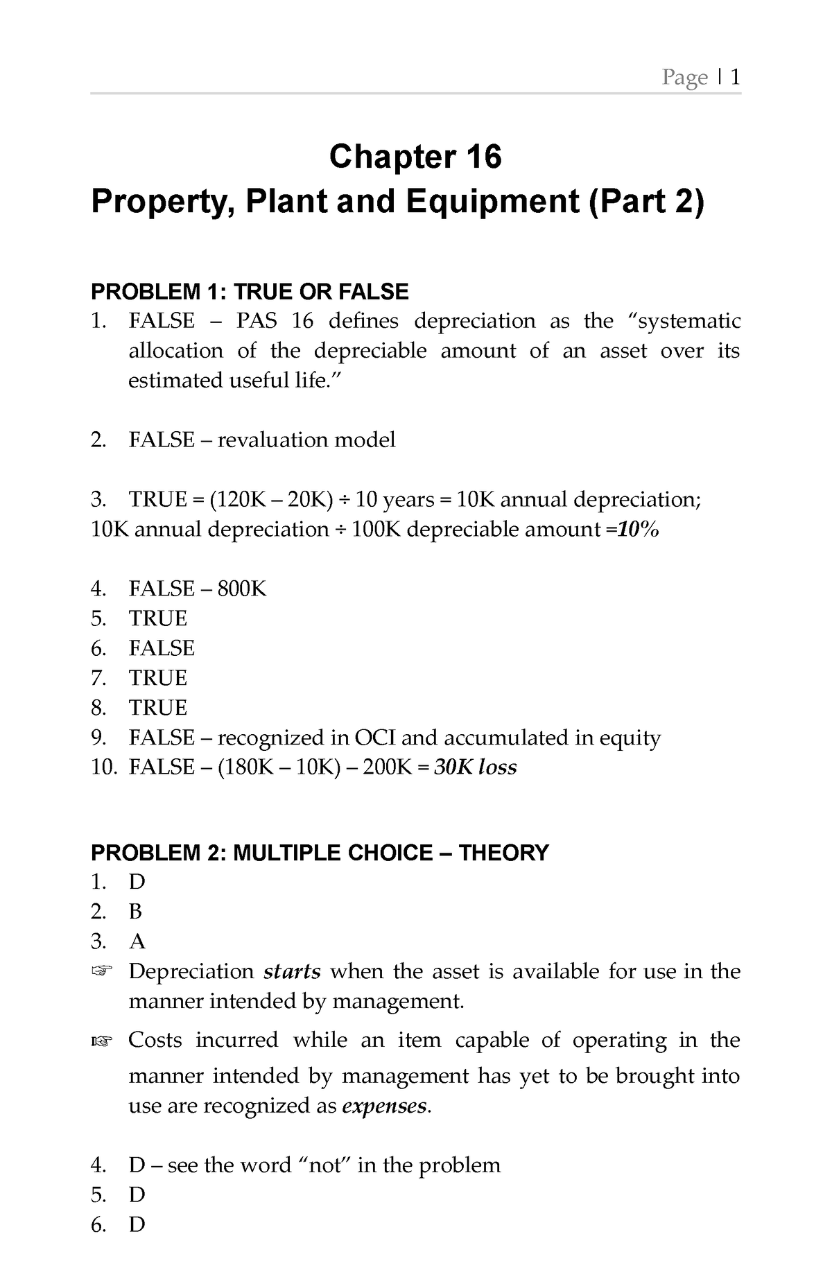 Copy Of SOL. MAN. Chapter 16 PPE (PART 2) IA PART 1B 2020ed - Chapter ...