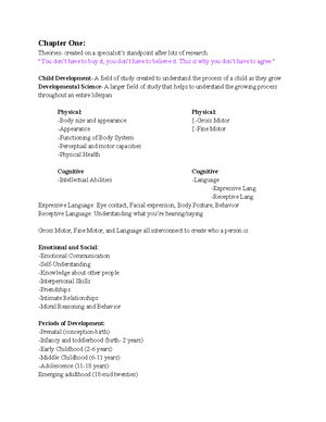 Child studies test two - classwork - Section A Question 1 The three ...
