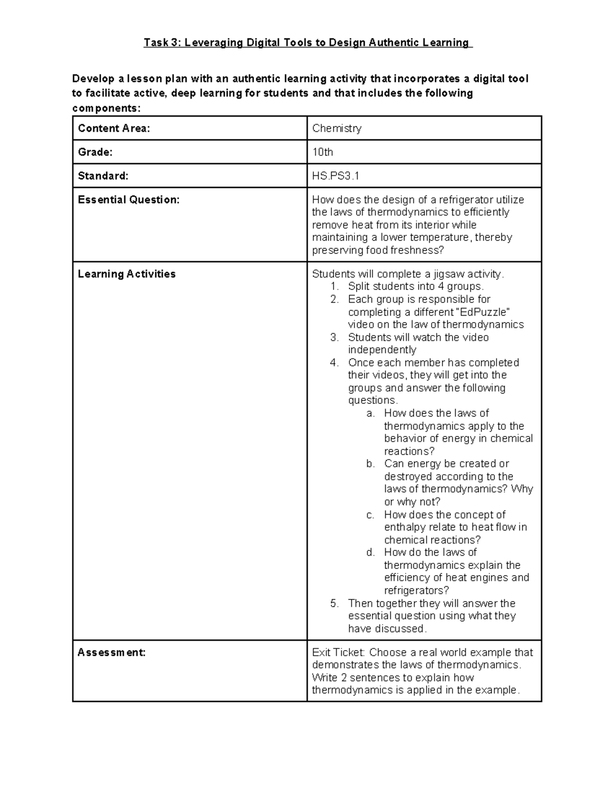 Task 3 Leveraging Digital Tools to Design Authentic Learning ...